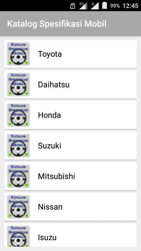 Katalog Spesifikasi Mobil screenshot 7