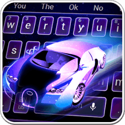 ikon Neon Sports Car Keyboard Theme