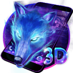 3D Galaxy Wolf Theme आइकन