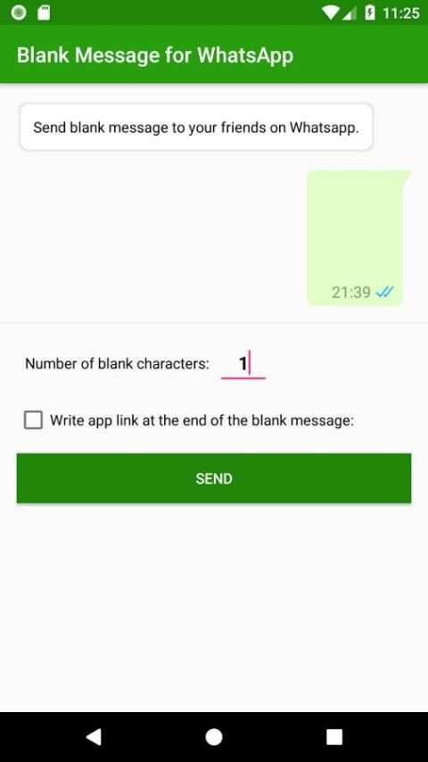 Blank Message for WhatsApp: WhatsBlank screenshot 3
