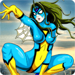 Grand Flying Spider Girl 3D Rescue Game icon