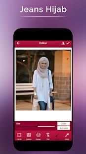 Jeans Hijab Photo Suit screenshot 2