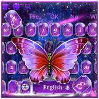 Purple Crystal Butterfly Keyboard Theme