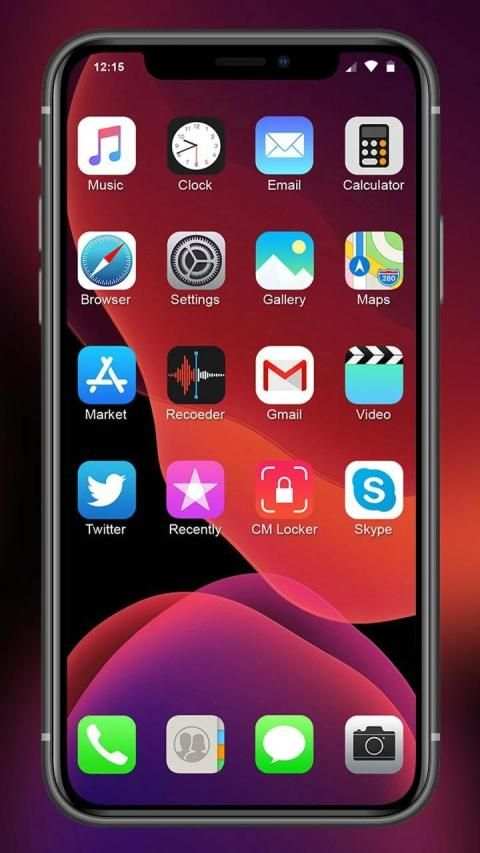iLauncher Phone 11 Max Pro OS 13 Black Theme screenshot 3