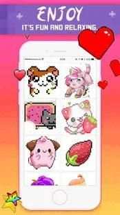 Cute Kitty Pix - Coloring by pixels draw sandbox स्क्रीनशॉट 3