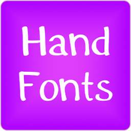 Hand fonts for FlipFont® free