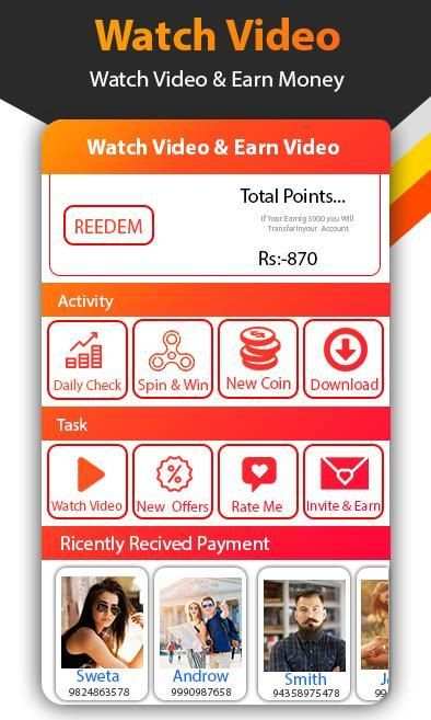 Watch Video Status Daily And Earn Money Win Reward स्क्रीनशॉट 7