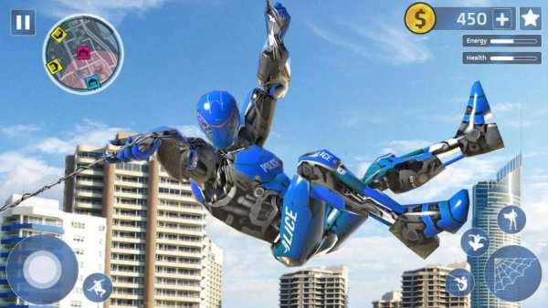 Real Flying Spider Ninja Rope Hero Vice Town Crime स्क्रीनशॉट 6