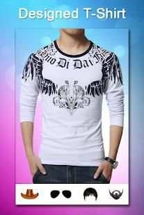 Men Designed T-Shirt Foto Suit Editor screenshot 4