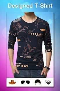 Men Designed T-Shirt Foto Suit Editor screenshot 2