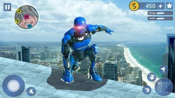 Real Flying Spider Ninja Rope Hero Vice Town Crime screenshot 4