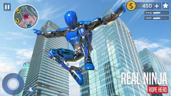 Real Flying Spider Ninja Rope Hero Vice Town Crime screenshot 1