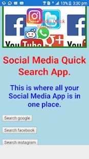Social Media Quick Search App screenshot 2