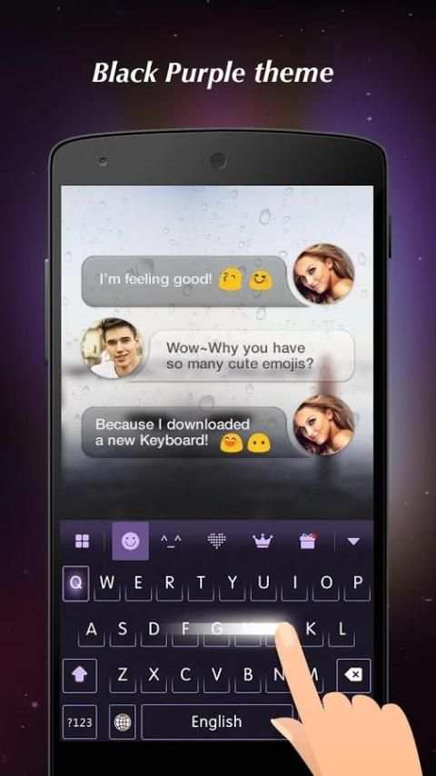 Keyboard -Boto : Black Purple screenshot 5