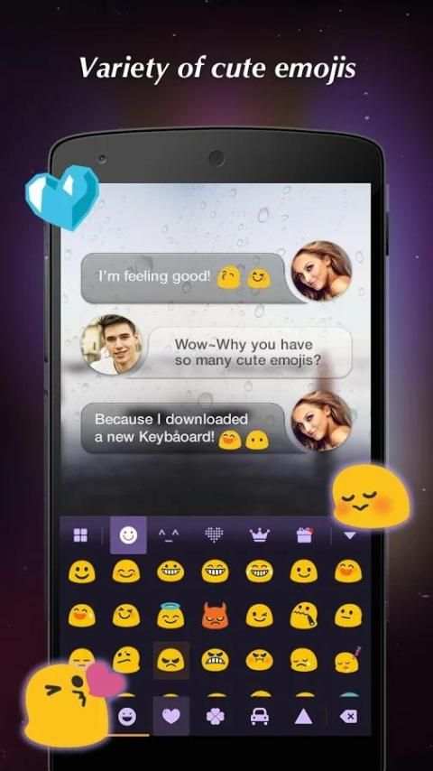 Keyboard -Boto : Black Purple screenshot 4