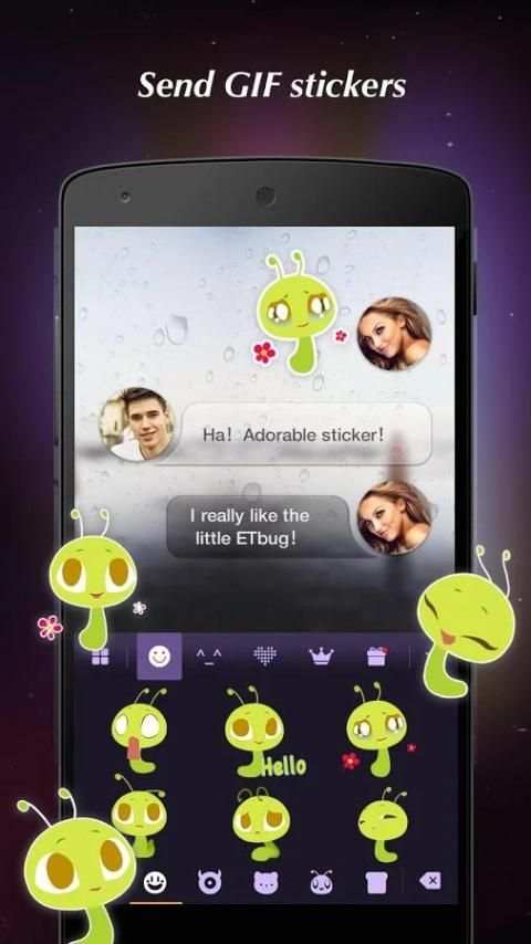Keyboard -Boto : Black Purple screenshot 3