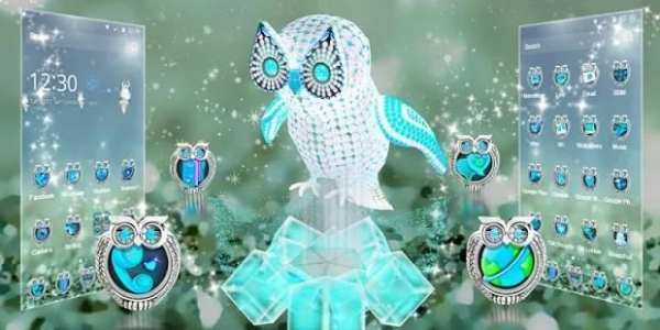 Tema 3D Berlian Owl screenshot 1