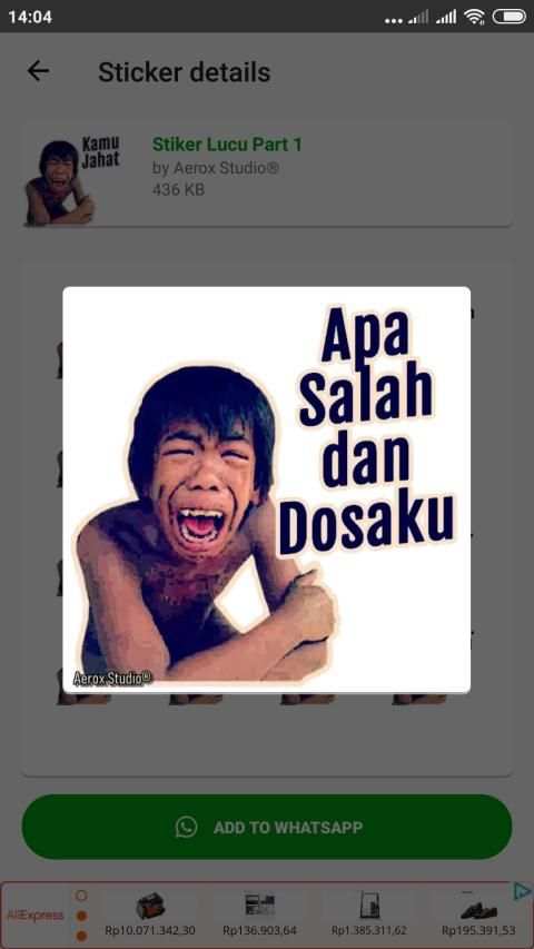 Stiker Lucu 2020 WAStickerApps screenshot 8