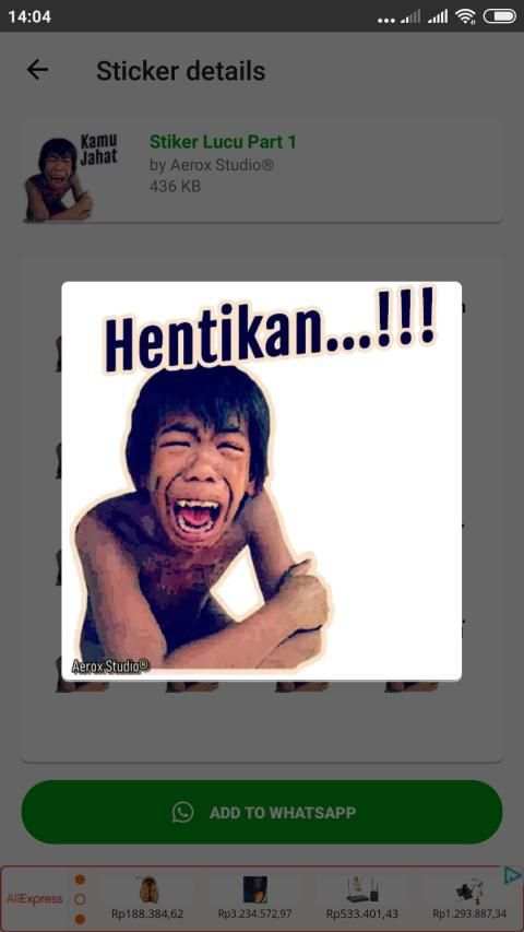 Stiker Lucu 2020 WAStickerApps screenshot 5