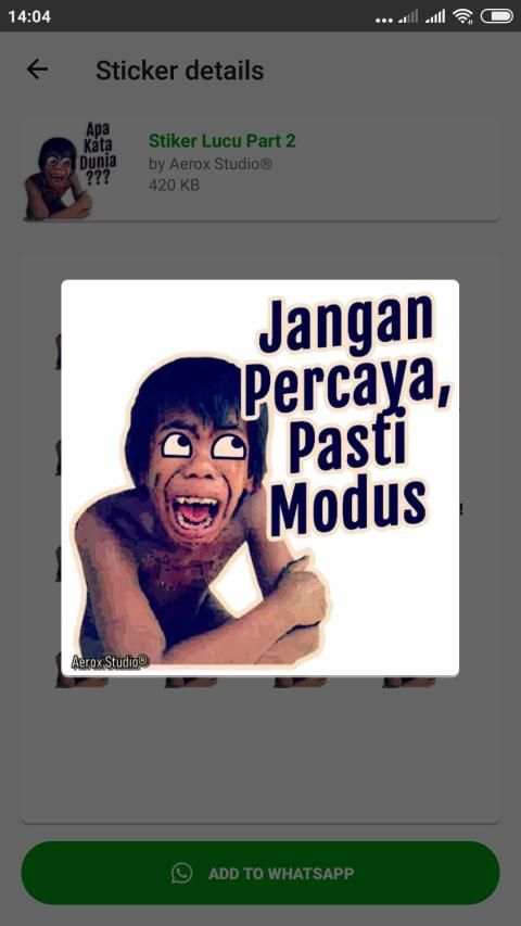 Stiker Lucu 2020 WAStickerApps screenshot 3