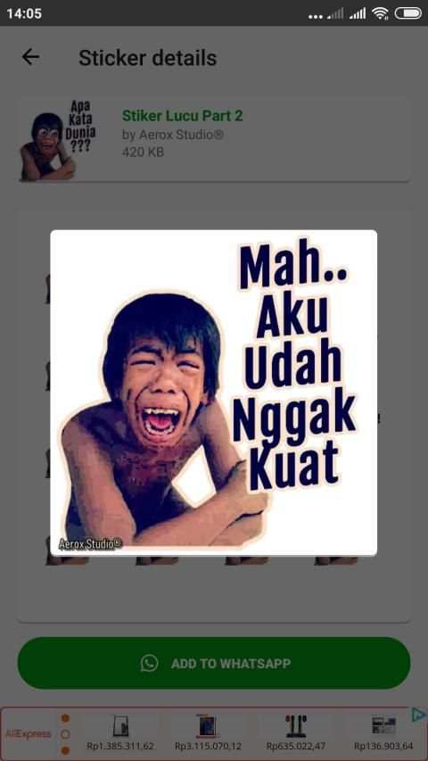 Stiker Lucu 2020 WAStickerApps screenshot 1