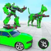 Cat Robot Car Transformation War Robot Car Games