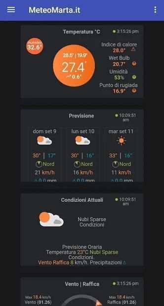 MeteoMarta.it स्क्रीनशॉट 1