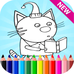 Coloring Book for Три Кота иконка