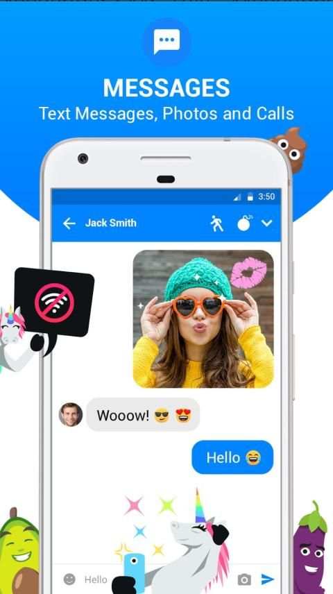 Messenger SMS for text - Dual Space - Dual App screenshot 4