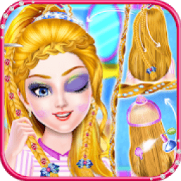 Braided hairstyles Girls Hairdo Salon Game icon