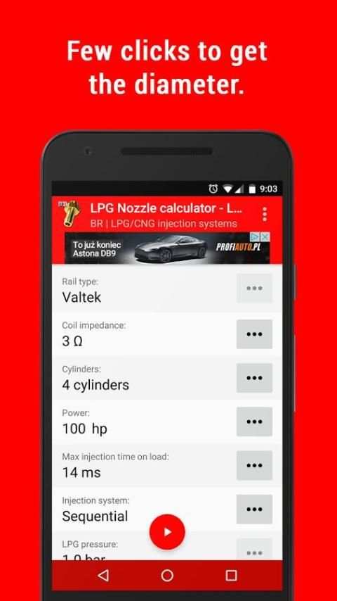 LPG сопла Калькулятор - Lite скриншот 6