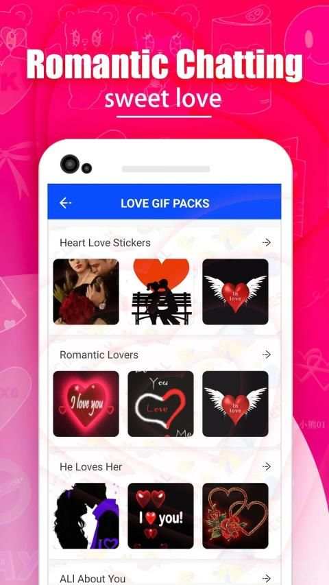 Love Gif Stickers WhatsApp स्क्रीनशॉट 1