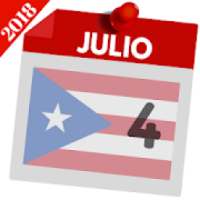 Calendario 2018 Puerto Rico con feriados gratis