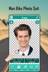 Man Bike Rider Photo Suit screenshot 4