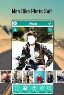 Man Bike Rider Photo Suit screenshot 5