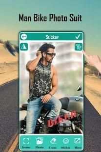 Man Bike Rider Photo Suit स्क्रीनशॉट 2