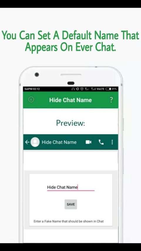Hide Chat Name-Hide Name in WhatsApp with 1 Click screenshot 1