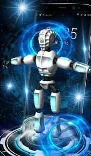 3D Future Robot Lock Screen Theme स्क्रीनशॉट 3
