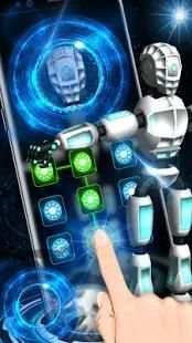 3D Future Robot Lock Screen Theme स्क्रीनशॉट 1