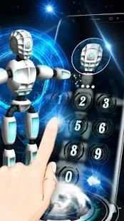 3D Future Robot Lock Screen Theme screenshot 2