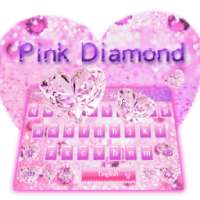 गुलाबी डायमंड कीबोर्ड थीम