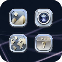 Silver Metal Icon Pack Golden Steel icon