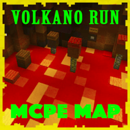 ikon Volcano RUN parkour Map for MCPE Craft