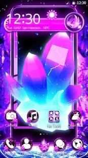 Neon Purple Crystal 3D Theme screenshot 4