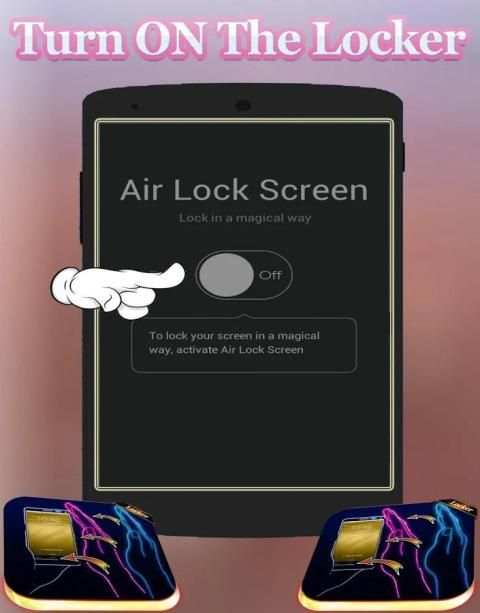 Wave Air Lock Gold Screen lock / Unlock screenshot 3