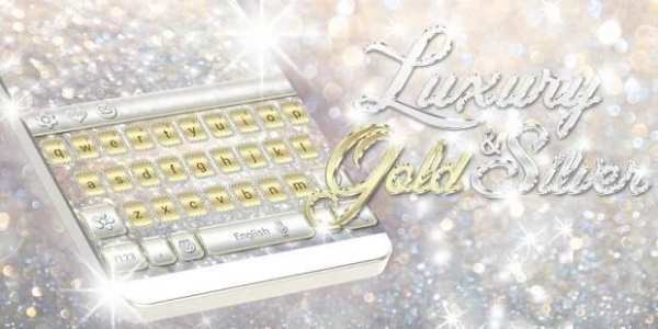 Luxury Gold & Silver Keyboard स्क्रीनशॉट 1