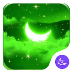 Green Moon-APUS Launcher free theme