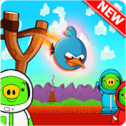 Angry Chicken Slingshot Throw Down hungry birds आइकन