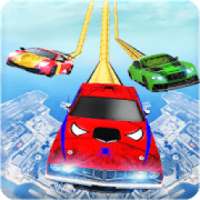 Super Hero Car Mega Ramp Racing Stunts Driving