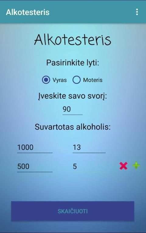 Alkotesteris screenshot 2